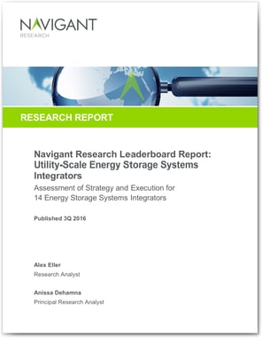 Navigant Research Report Energy Storage Leaderboard