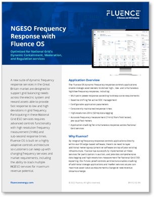 NGESO Frequency Response with Fluence OS